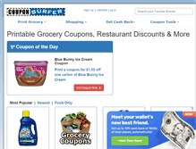 Tablet Screenshot of couponsurfer.com